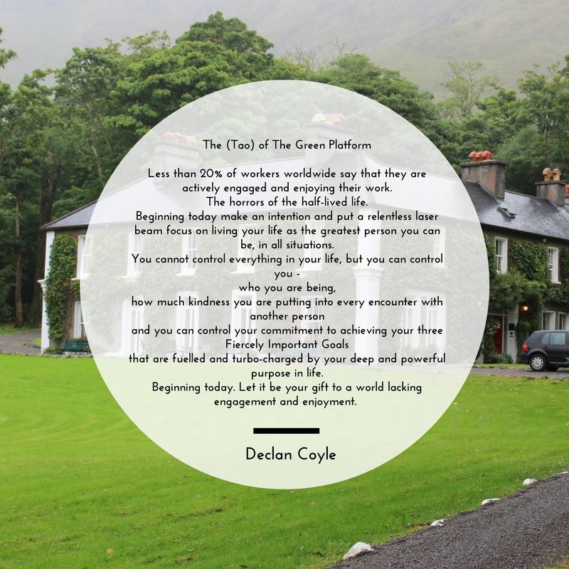 Are you living an inspired life on the green platform?