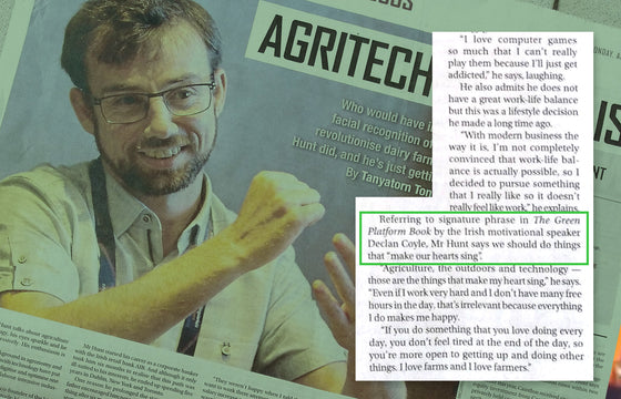 David Hunt, Founder of Cainthus, article in the Bangkok Post quotes Declan Coyle and The Green Platform