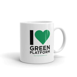 I Heart Green Platform Mug